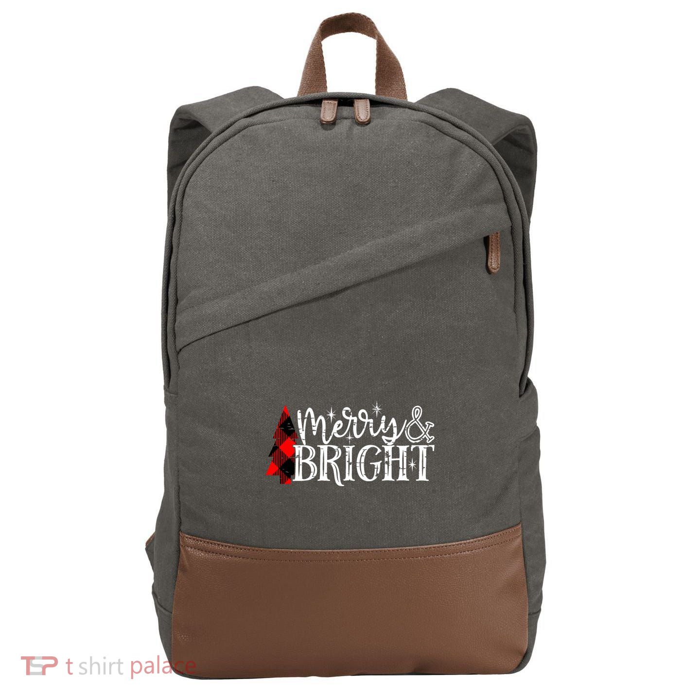 Merry & Bright Cotton Canvas Backpack