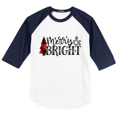 Merry & Bright Baseball Sleeve Shirt