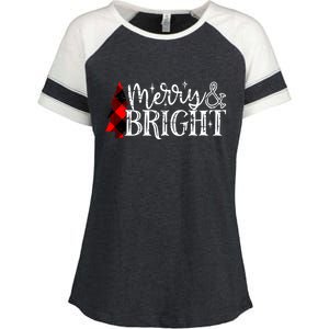 Merry & Bright Enza Ladies Jersey Colorblock Tee