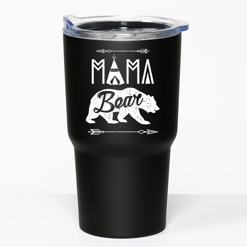 Mama Bear Mothers Day Family Matching Couple Tumbler