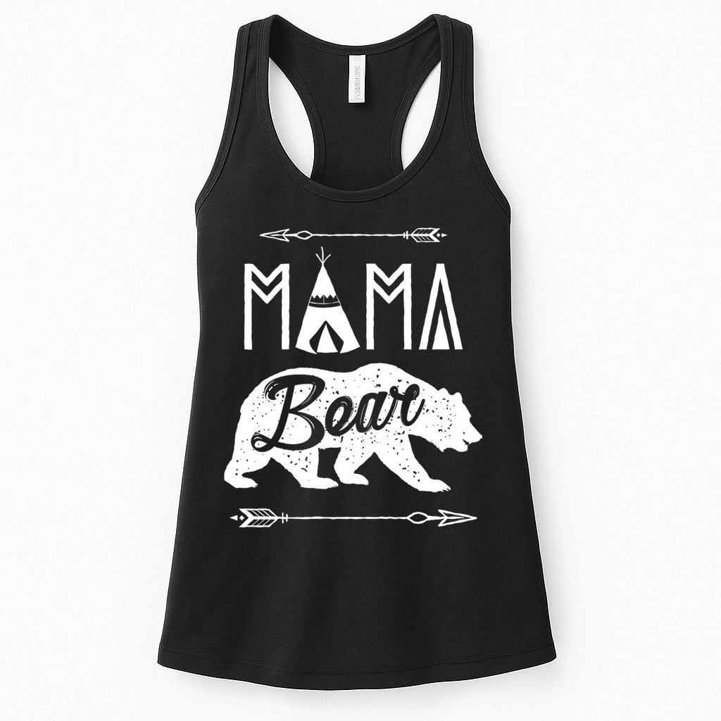 Mama Bear Mothers Day Family Matching Couple Womens Tank Top