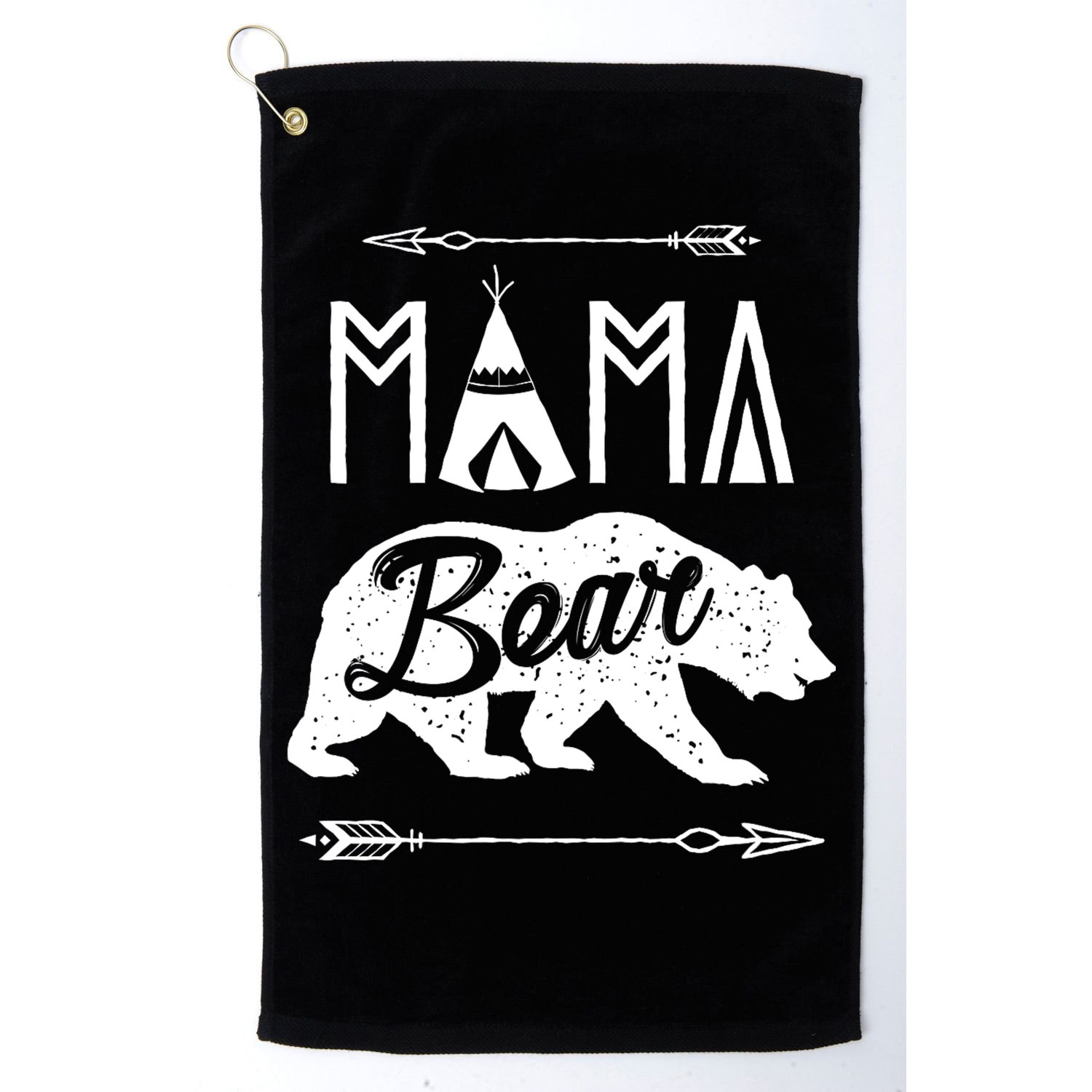 Mama Bear Mothers Day Family Matching Couple Golf Towel