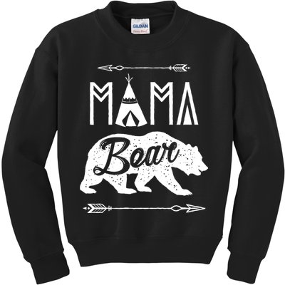 Mama Bear Mothers Day Family Matching Couple Kids Sweatshirt