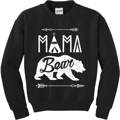 Mama Bear Mothers Day Family Matching Couple Kids Sweatshirt