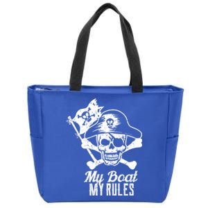 My Boat My Rules Captain Gift Boating Gift Pontoon Gift Zip Tote Bag