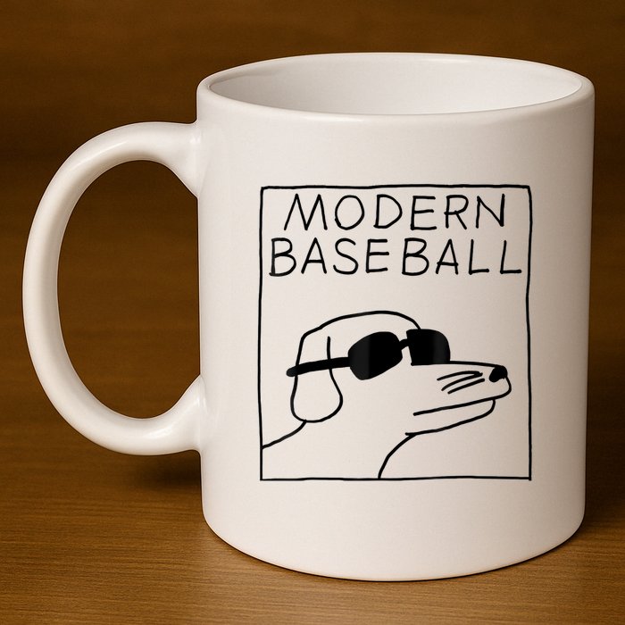 Modern Baseball 11oz C Handle Ceramic Mug
