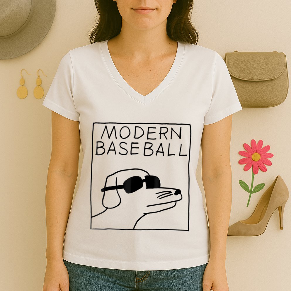 Modern Baseball Women's V-Neck T-Shirt
