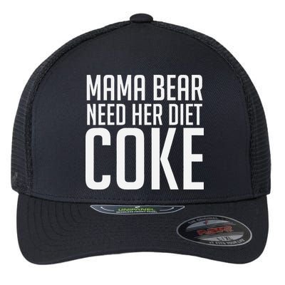 Mama Bear Needs Her Diet C.O.K.E Funny Mama Bear Flexfit Unipanel Trucker Cap