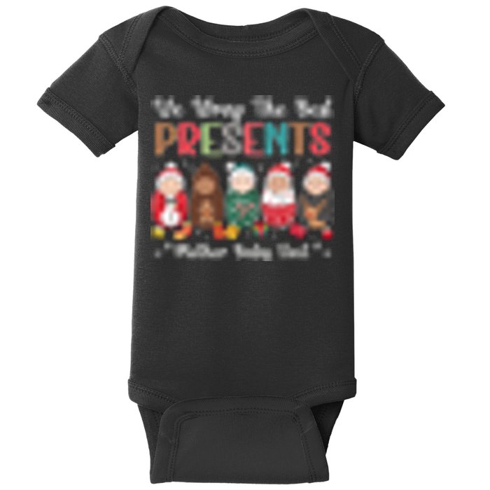 Mother Baby Nurse Christmas Mom Baby Nursing Groovy Baby Bodysuit