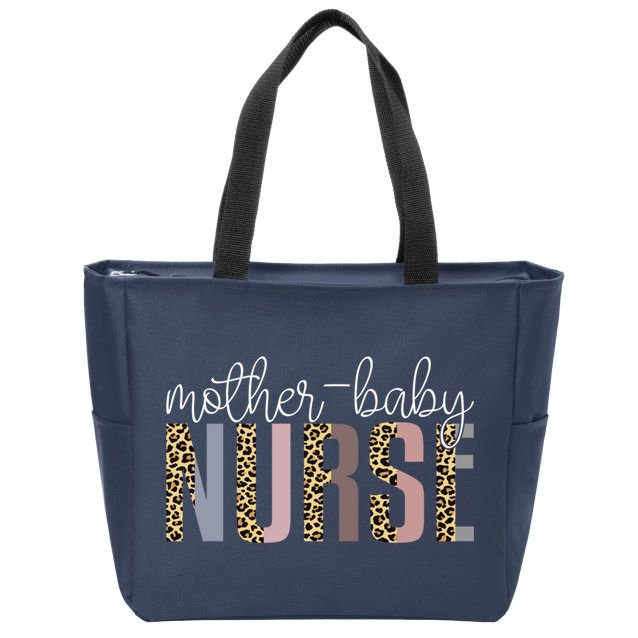 Mother Baby Nurse Appreciation Postpartum Long Sleeve Zip Tote Bag