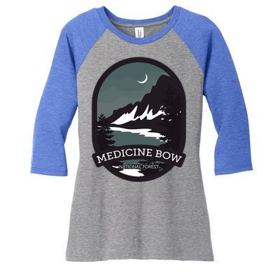 Medicine Bow National Forest Gift Women's Tri-Blend 3/4-Sleeve Raglan Shirt