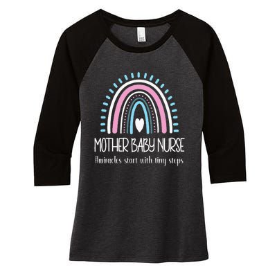 Mother Baby Nurse Appreciation Postpartum Nursing Student Women's Tri-Blend 3/4-Sleeve Raglan Shirt