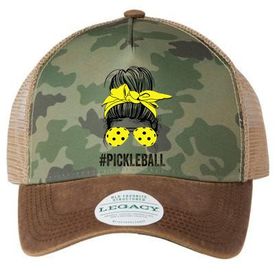 Messy Bun Number One Paddleball PickleBall Lover Legacy Tie Dye Trucker Hat