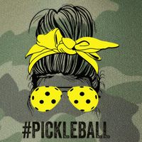Messy Bun Number One Paddleball PickleBall Lover Legacy Tie Dye Trucker Hat
