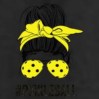 Messy Bun Number One Paddleball PickleBall Lover Garment-Dyed Fleece Hoodie
