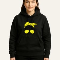 Messy Bun Number One Paddleball PickleBall Lover Hoodie