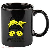 Messy Bun Number One Paddleball PickleBall Lover 11oz C Handle Ceramic Mug