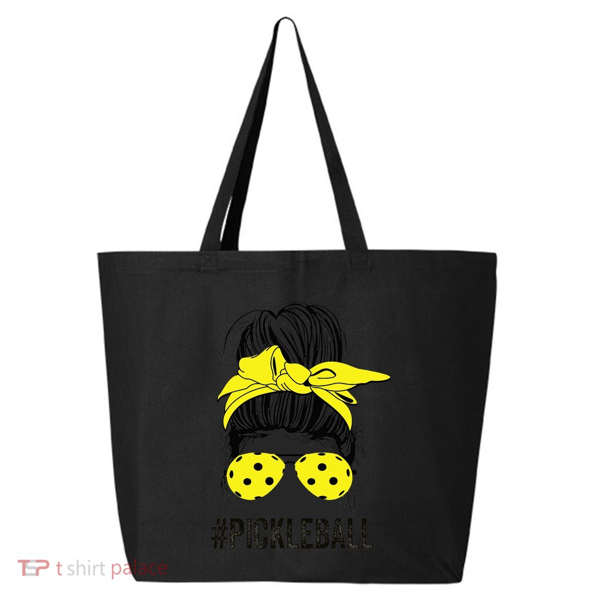 Messy Bun Number One Paddleball PickleBall Lover 25L Jumbo Tote