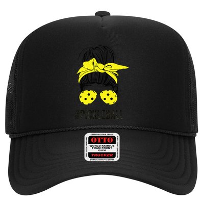 Messy Bun Number One Paddleball PickleBall Lover Hat