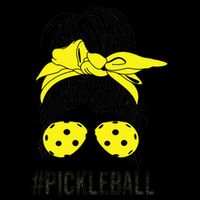 Messy Bun Number One Paddleball PickleBall Lover Toddler Hoodie