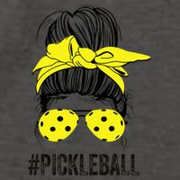 Messy Bun Number One Paddleball PickleBall Lover Vector Backpack