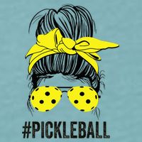 Messy Bun Number One Paddleball PickleBall Lover Sueded Cloud Jersey T-Shirt