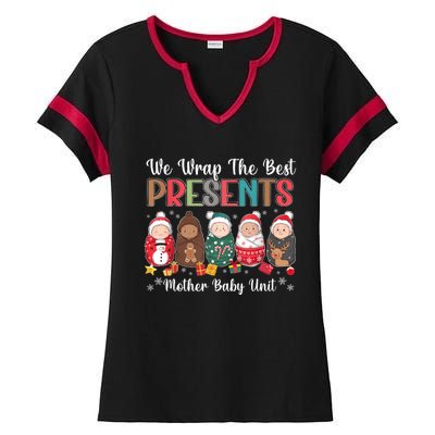 Mother Baby Nurse Christmas Mom Baby Nursing Groovy Ladies Halftime Notch Neck Tee