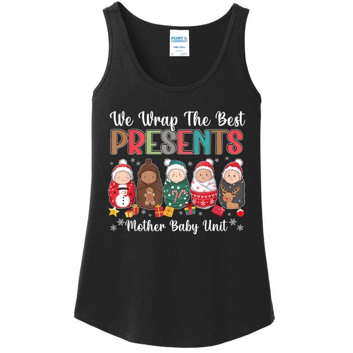 Mother Baby Nurse Christmas Mom Baby Nursing Groovy Ladies Essential Tank