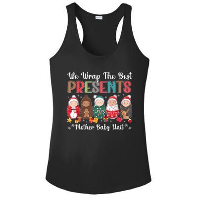 Mother Baby Nurse Christmas Mom Baby Nursing Groovy Ladies PosiCharge Competitor Racerback Tank