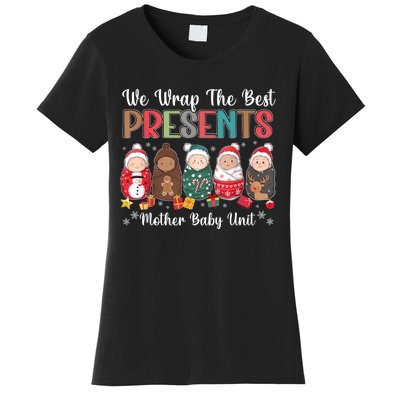 Mother Baby Nurse Christmas Mom Baby Nursing Groovy Women's T-Shirt