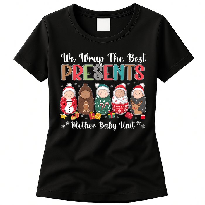 Mother Baby Nurse Christmas Mom Baby Nursing Groovy Women's T-Shirt