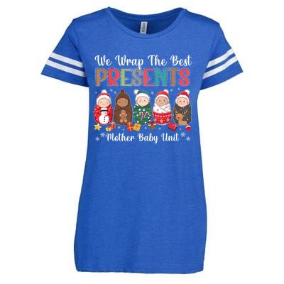 Mother Baby Nurse Christmas Mom Baby Nursing Groovy Enza Ladies Jersey Football T-Shirt