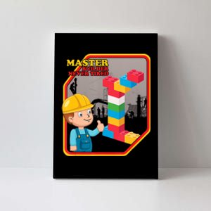 Master Builder Never Tired Construction Building Blocks Toy Canvas