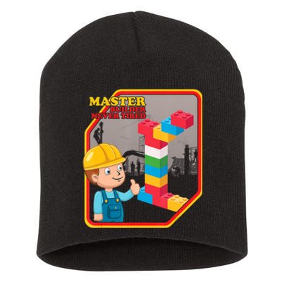 Master Builder Never Tired Construction Building Blocks Toy Short Acrylic Beanie