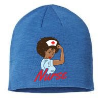 Melanin Black Nurse Clothing Gift African American Gift Sustainable Beanie