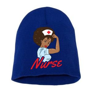 Melanin Black Nurse Clothing Gift African American Gift Short Acrylic Beanie