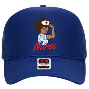 Melanin Black Nurse Clothing Gift African American Gift High Crown Mesh Back Trucker Hat