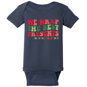 Mother Baby Nurse Christmas Mom Baby Nursing Groovy Baby Bodysuit