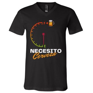 Mexican Beer Necesito Cerveza Cool Funny Sayings Beer Lover V-Neck T-Shirt