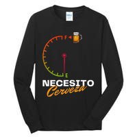 Mexican Beer Necesito Cerveza Cool Funny Sayings Beer Lover Tall Long Sleeve T-Shirt