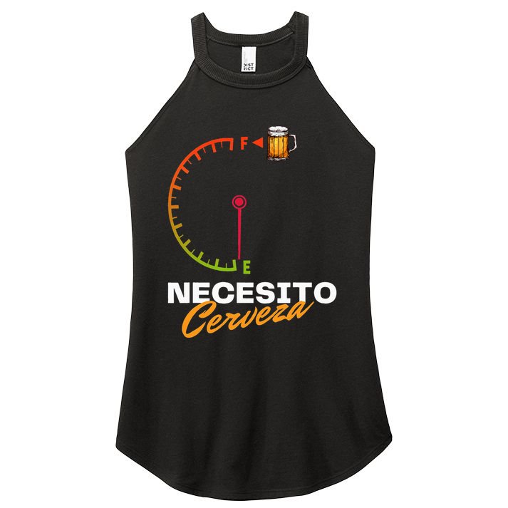 Mexican Beer Necesito Cerveza Cool Funny Sayings Beer Lover Women's Perfect Tri Rocker Tank