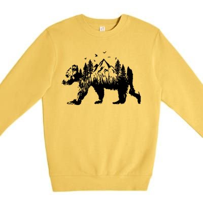 Mountain Bear Nature Premium Crewneck Sweatshirt