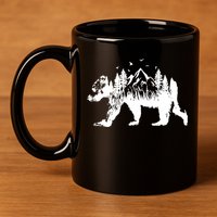 Mountain Bear Nature 11oz C Handle Ceramic Mug