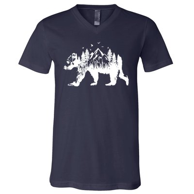 Mountain Bear Nature V-Neck T-Shirt