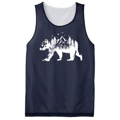 Mountain Bear Nature Mesh Reversible Basketball Jersey Tank