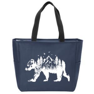 Mountain Bear Nature Zip Tote Bag