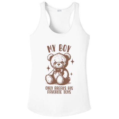 My Boy Only Breaks His Favorite Toys Ttpd Ladies PosiCharge Competitor Racerback Tank