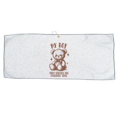 My Boy Only Breaks His Favorite Toys Ttpd Large Microfiber Waffle Golf Towel