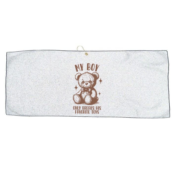 My Boy Only Breaks His Favorite Toys Ttpd Large Microfiber Waffle Golf Towel