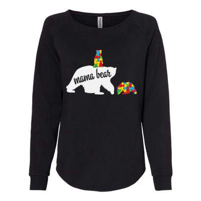 Mama Bear Of Two Warriors Autism Awareness Gift Womens California Wash Sweatshirt